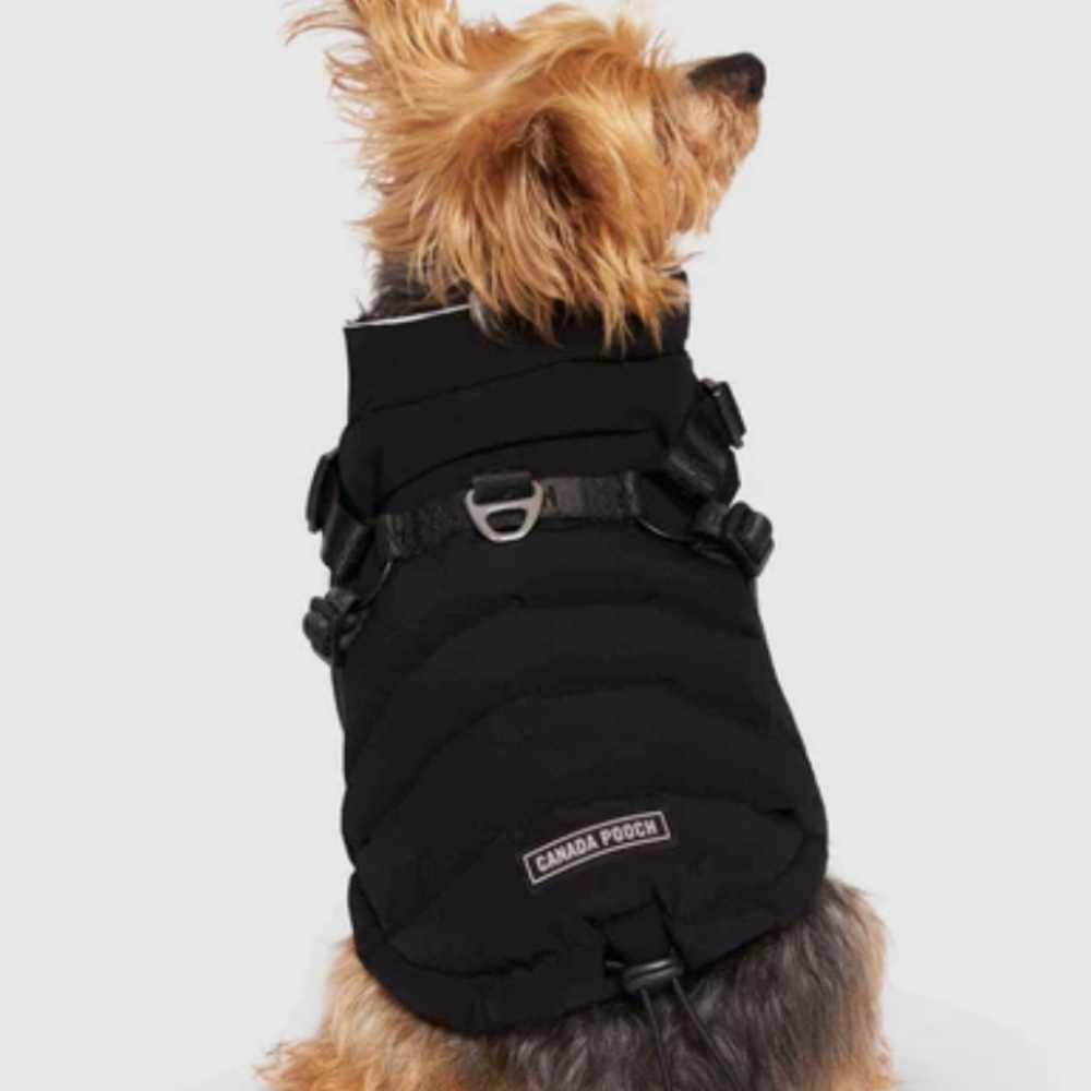 Canada Pooch Harness Puffer Size 20+ Black